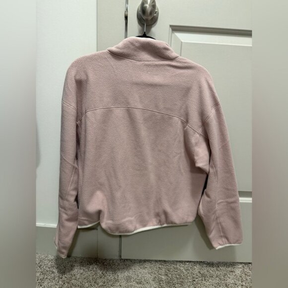 Lulu Lemon Small Pink Tumbled Fleece Half-Zip Jacket. πβ‘οΈ - Picture 3 of 3